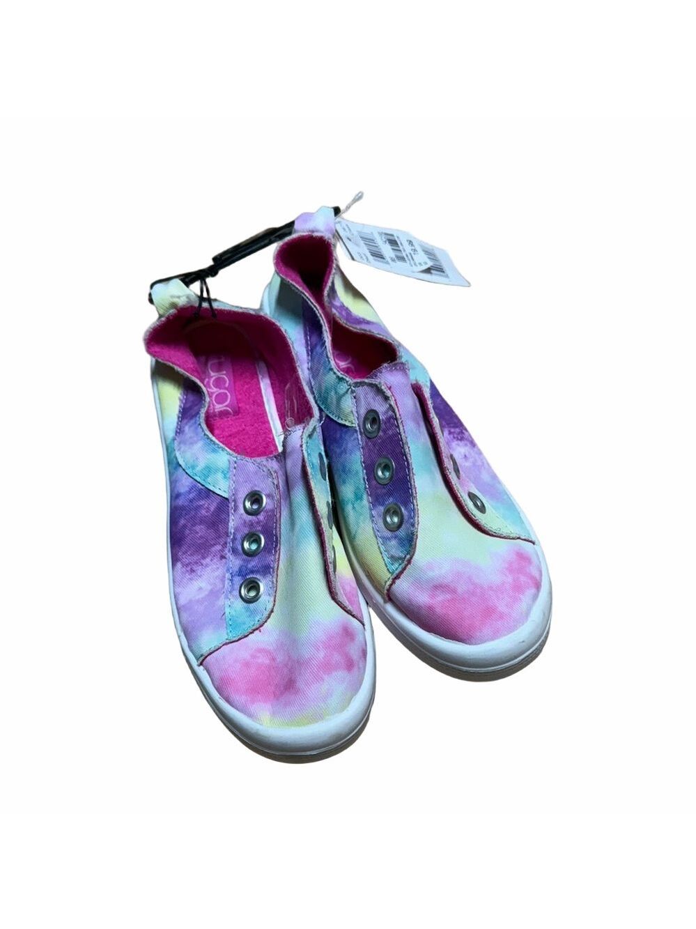 Sugar NWT Girls Size 7 Multicolor Tie Dye Lace Up Sneakers Casual Shoes